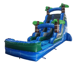 18' Blue Tropical Water slide